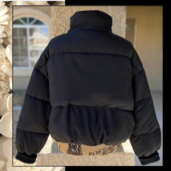 Princess Polly ABE Puffer Jacket Black Eco Size 6 - Picture 3 of 7